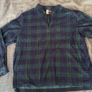 Kith Tartan Plaid Corduroy Long Sleeve Quart Zip